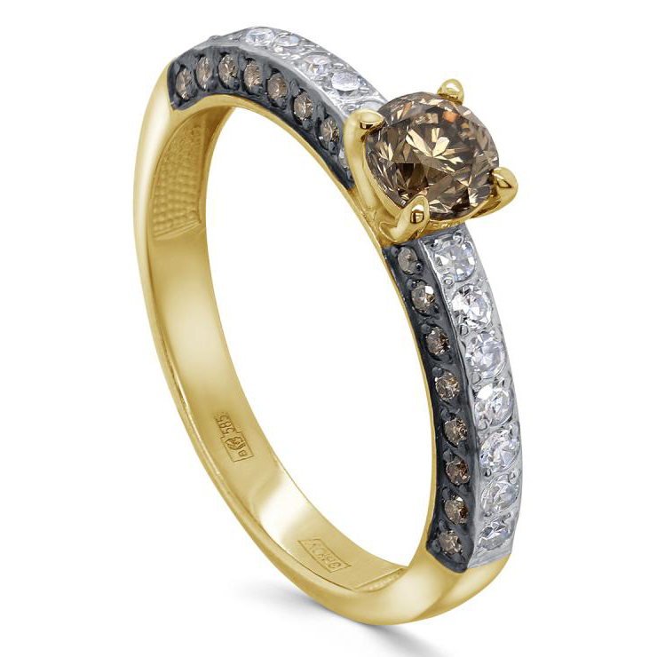Кольцо, золото, бриллиант, 11-21884-6089